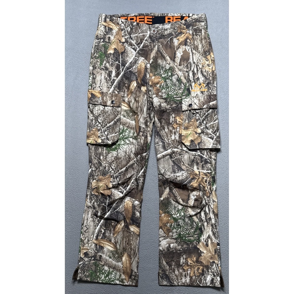 Realtree Edge 6 Pocket Camo Cargo Pants Mens 32x34 (34x31) Hiking Hunting Trail